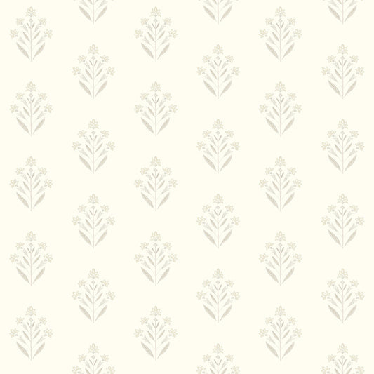 3125-72349 Kova Dove Floral Crest Wallpaper