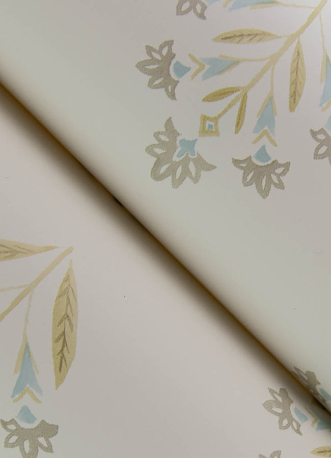3125-72348 Kova Yellow Floral Crest Wallpaper