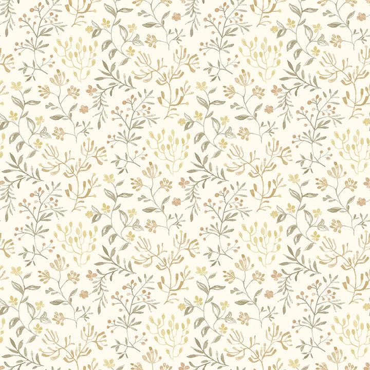 3125-72354 Tarragon Honey Dainty Meadow Wallpaper