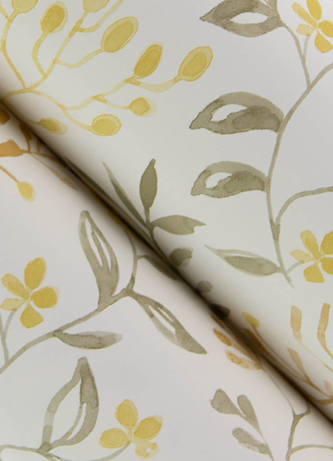 3125-72354 Tarragon Honey Dainty Meadow Wallpaper