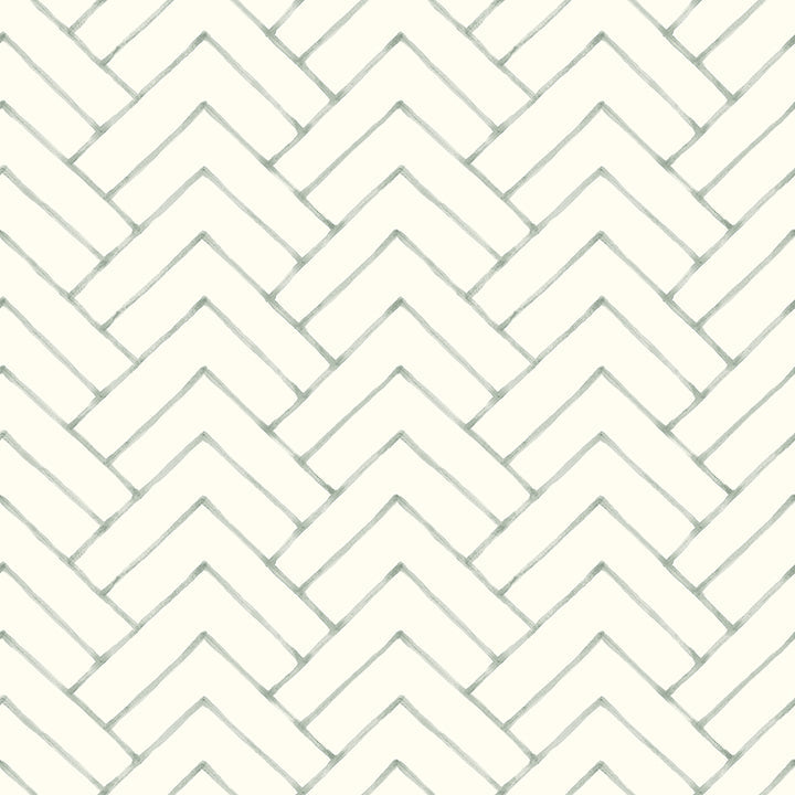 3125-72362 Oswin Teal Tiered Herringbone Wallpaper