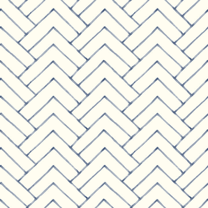 3125-72363 Oswin Light Yellow Tiered Herringbone Wallpaper