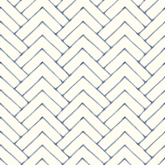 3125-72363 Oswin Light Yellow Tiered Herringbone Wallpaper
