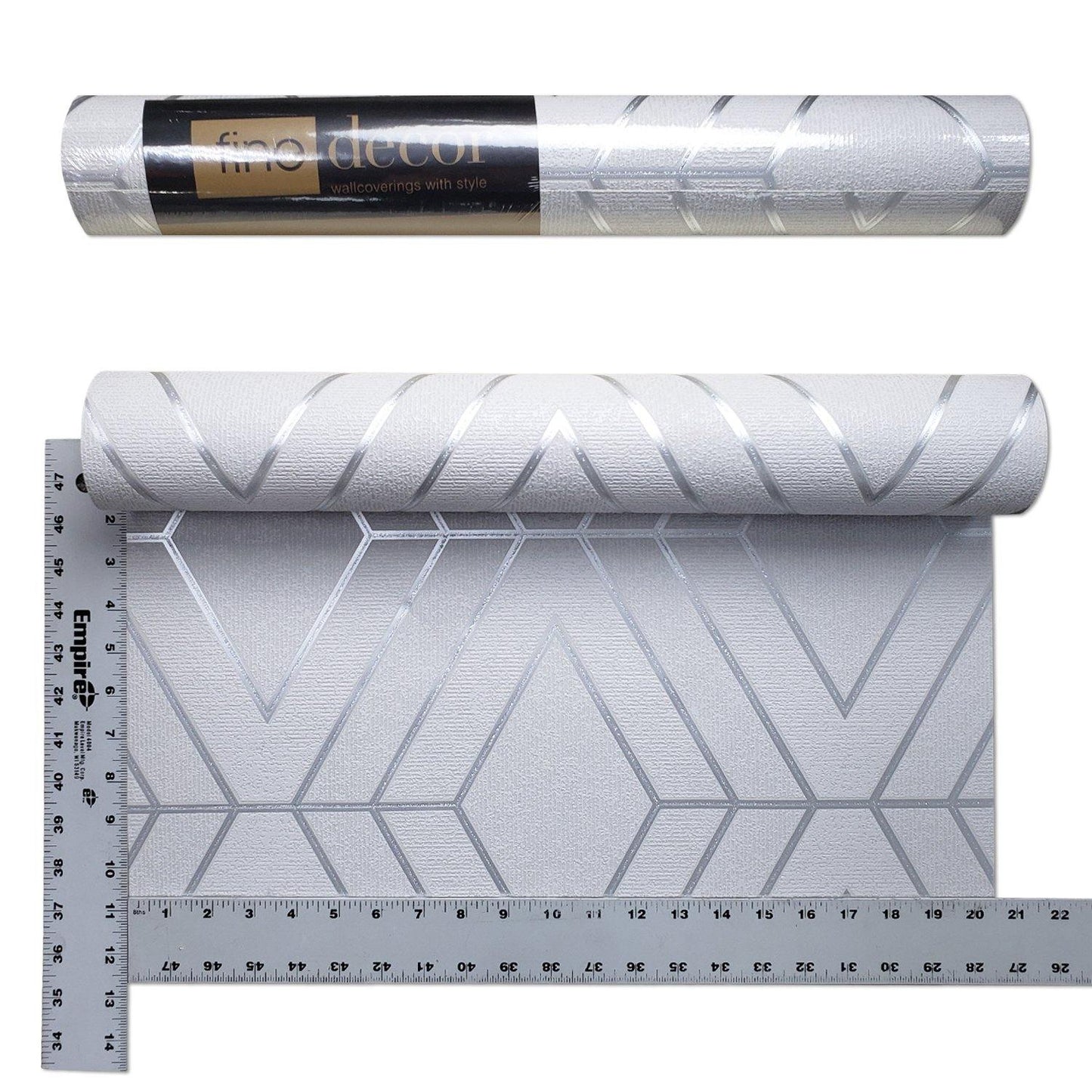 WM423440 Geometric Gray Silver Glitter Triangle Wallpaper - wallcoveringsmart