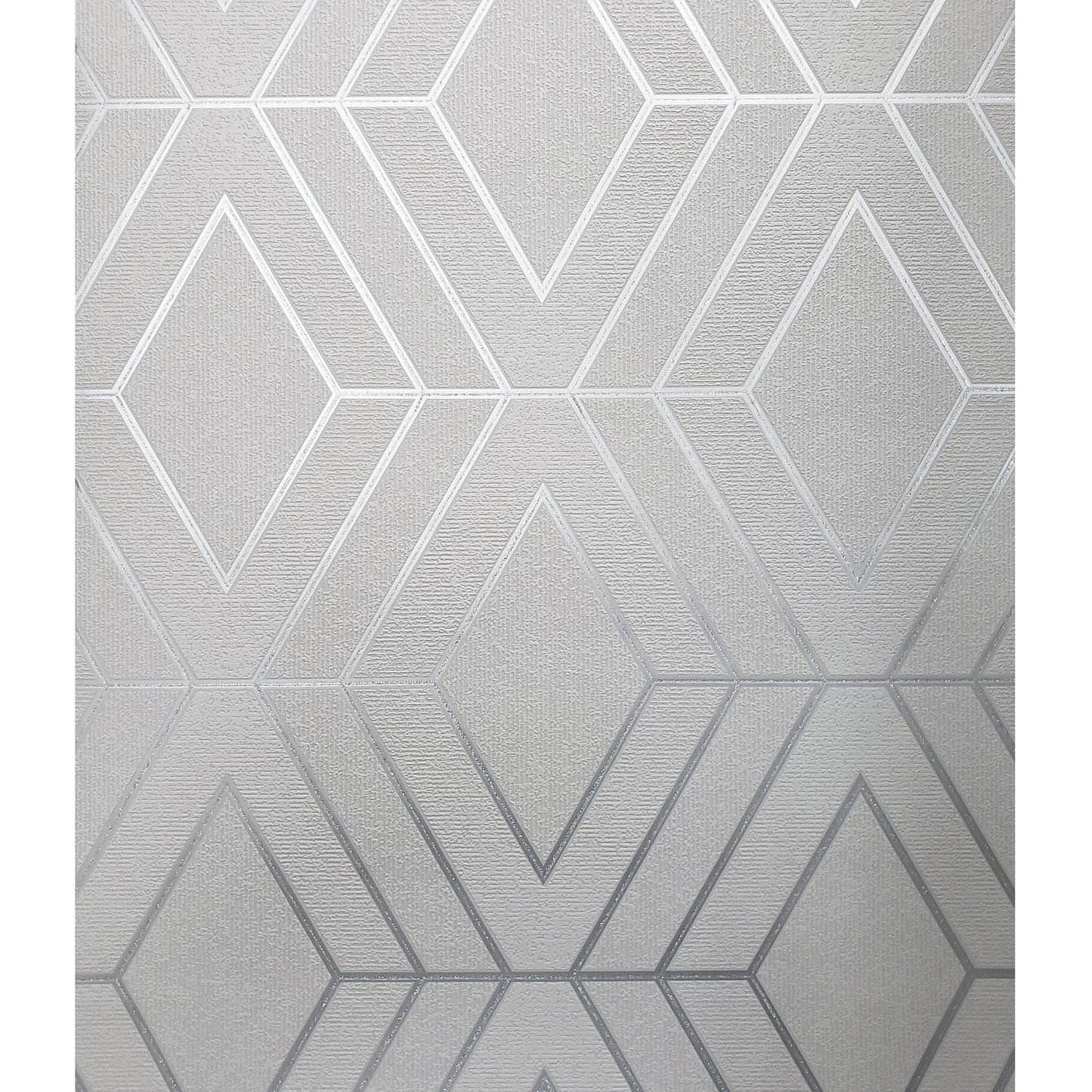 WM423440 Geometric Gray Silver Glitter Triangle Wallpaper - wallcoveringsmart