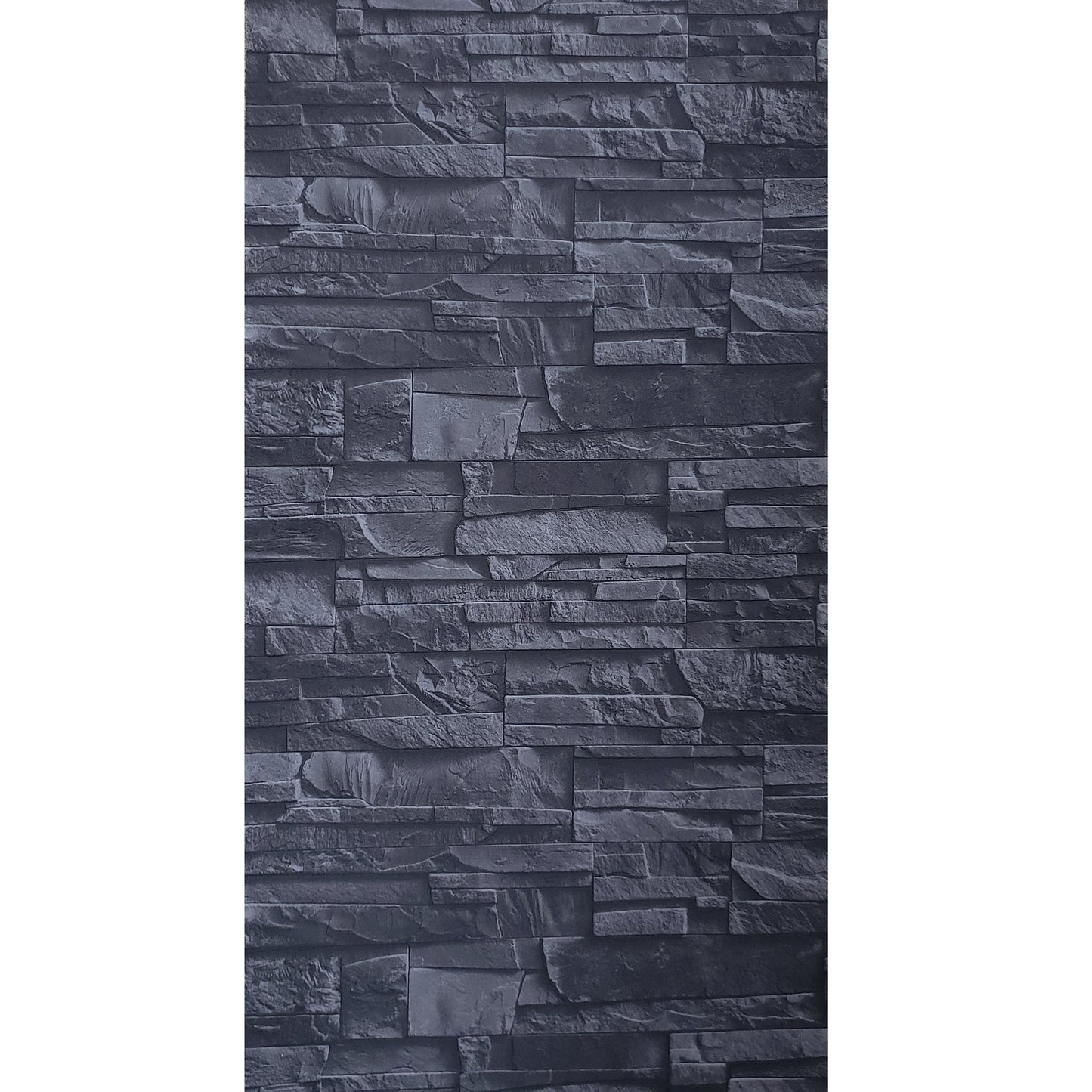 WM475036 Brick Stone Black Wallpaper