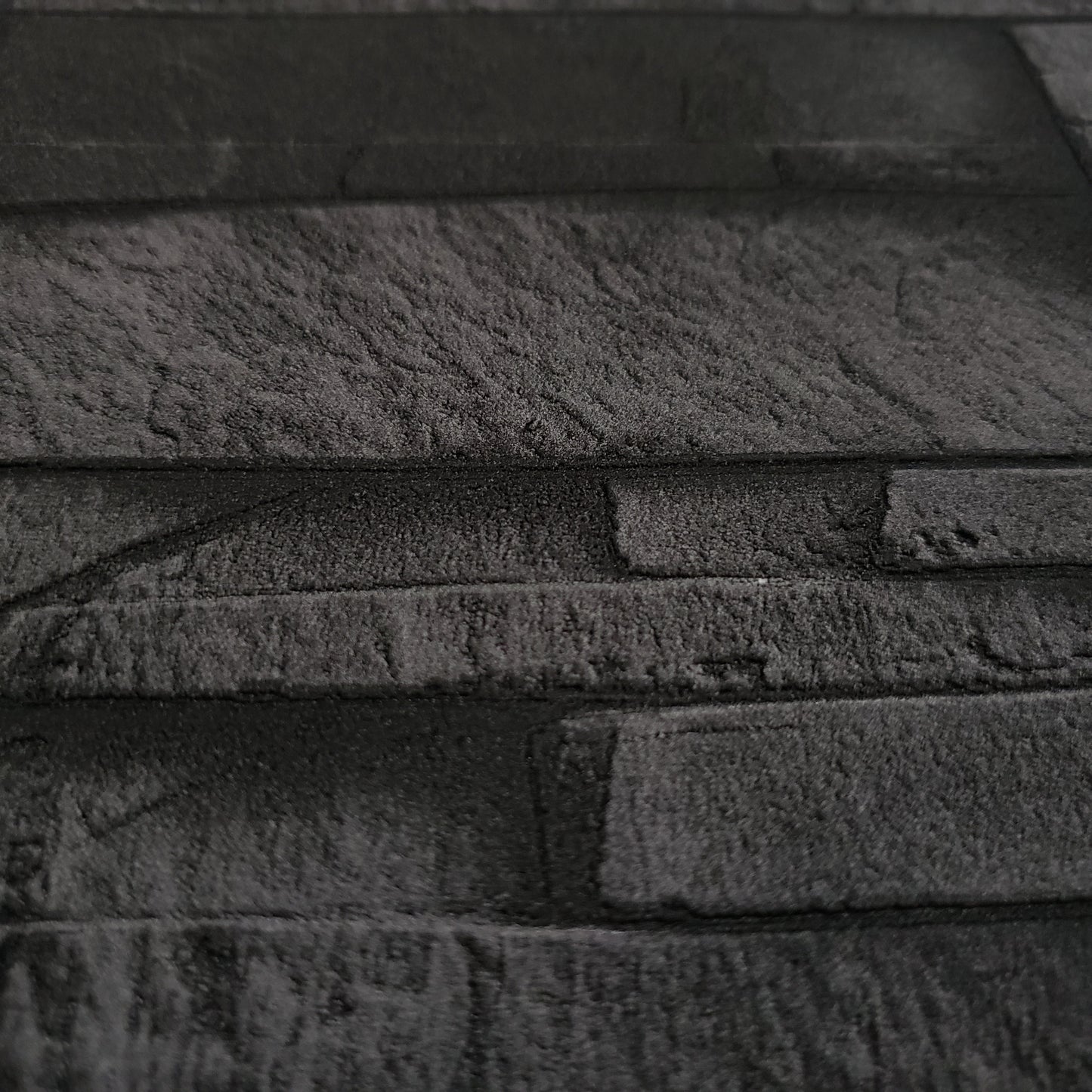 WM475036 Brick Stone Black Wallpaper