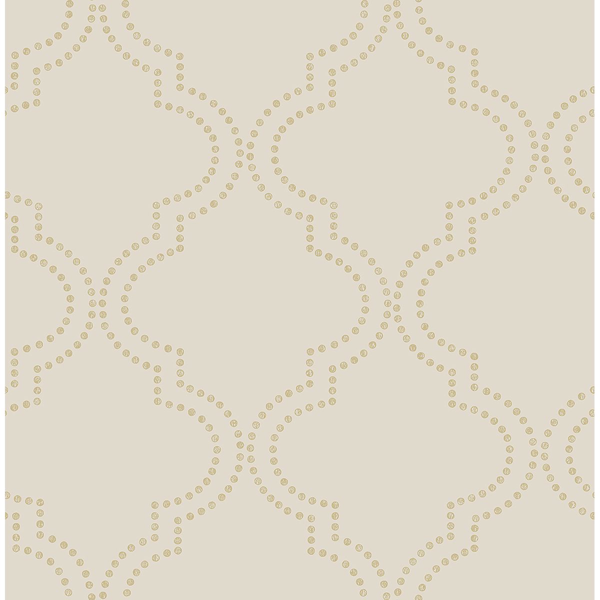 2625-21805 Tetra Beige Quatrefoil Wallpaper 
