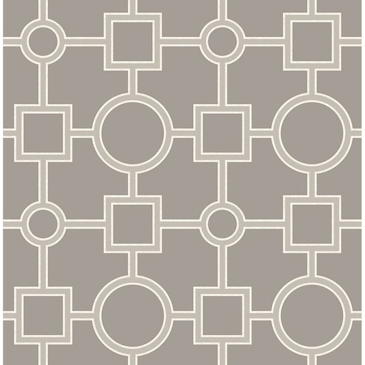 2625-21810 Matrix Taupe Geometric Wallpaper