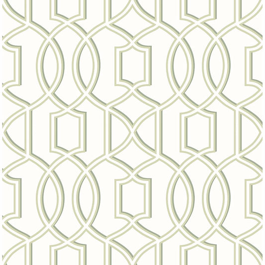 2625-21813 Quantum Green Trellis Wallpaper