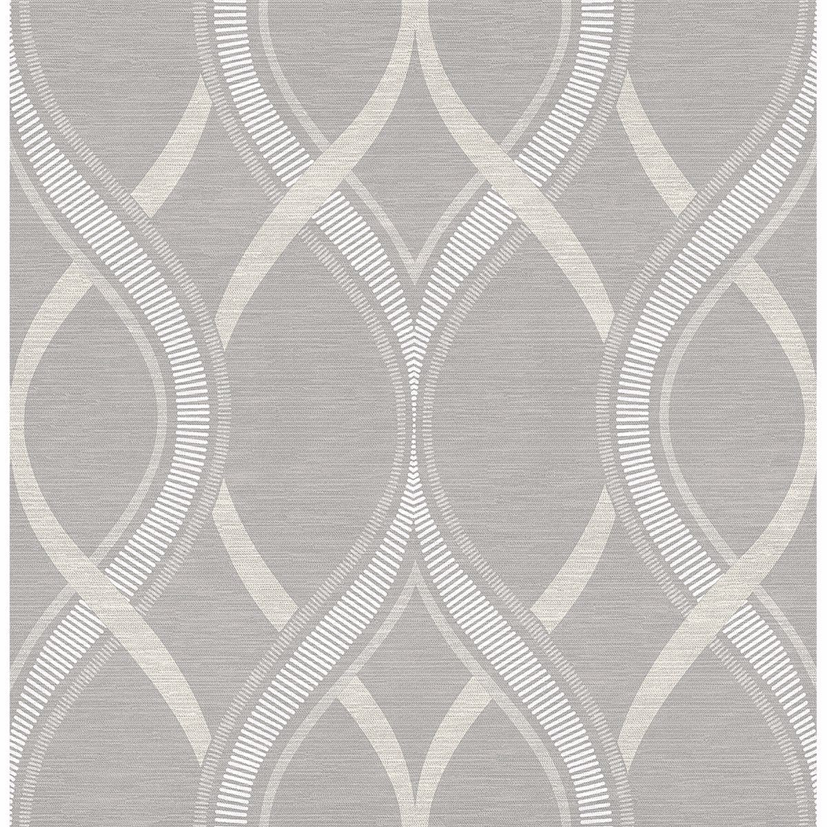 2625-21850 Frequency Grey Ogee Wallpaper