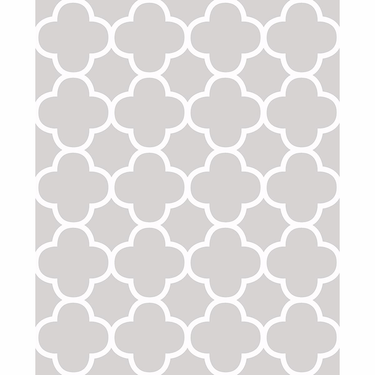 2625-21856 Origin Grey Quatrefoil Wallpaper
