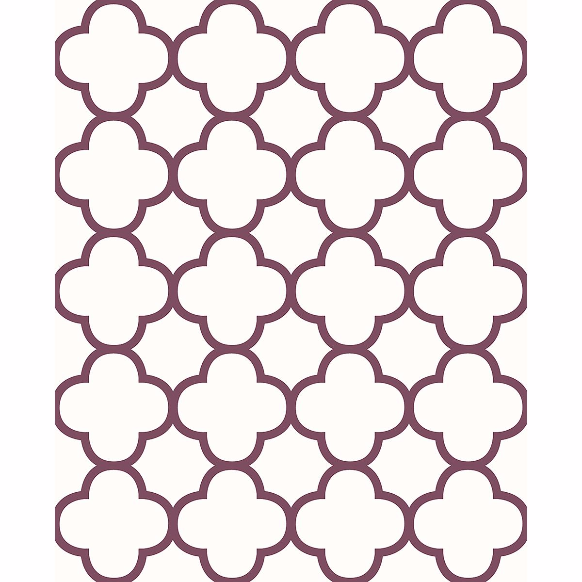 2625-21859 Origin Burgundy Quatrefoil Wallpaper