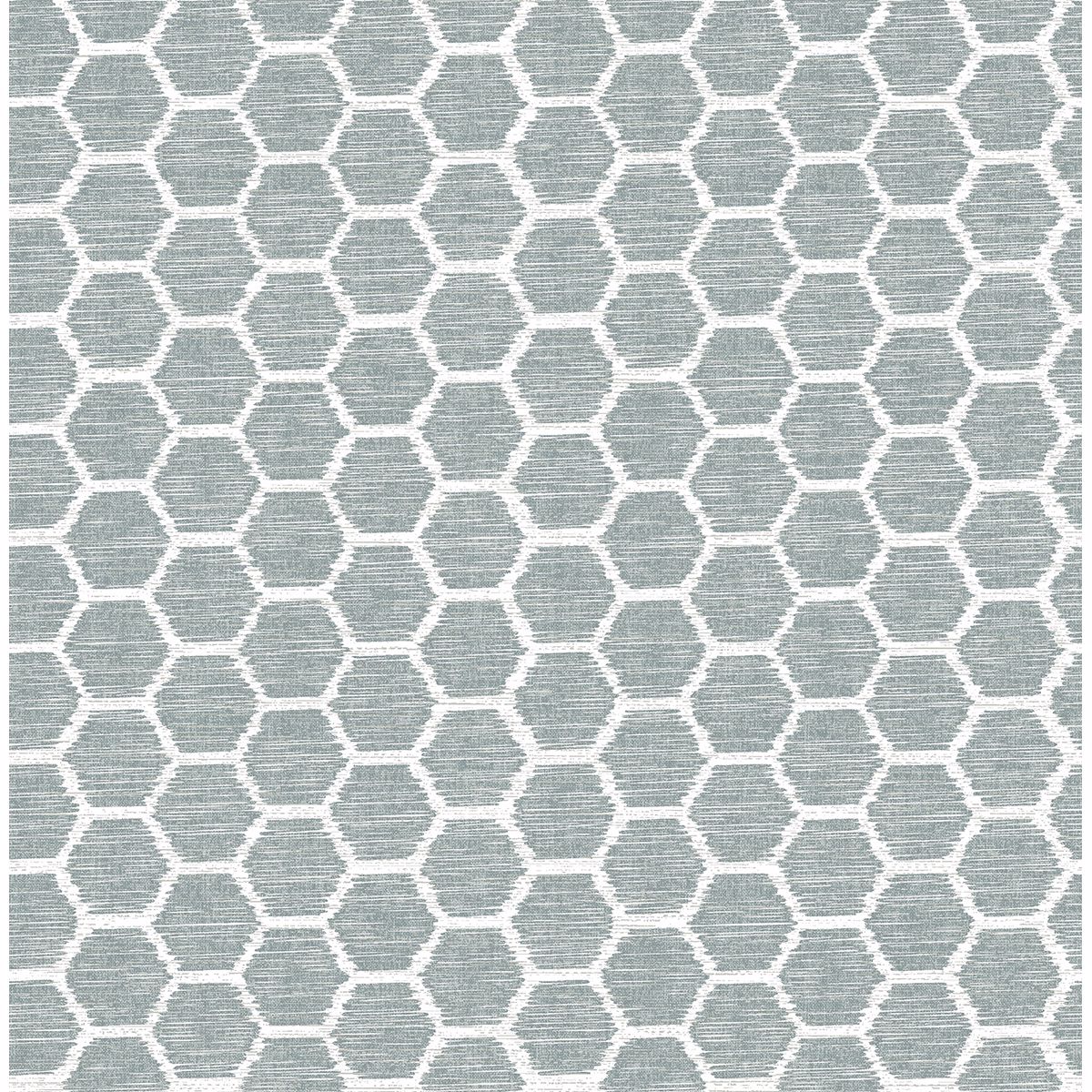 2793-24710 Aura Teal Honeycomb Wallpaper