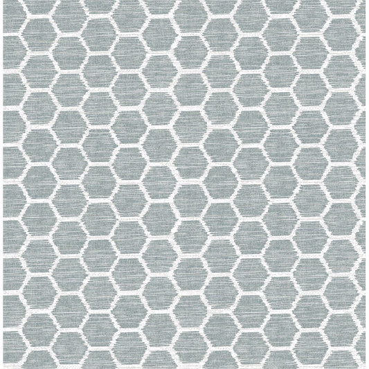 2793-24710 Aura Teal Honeycomb Wallpaper