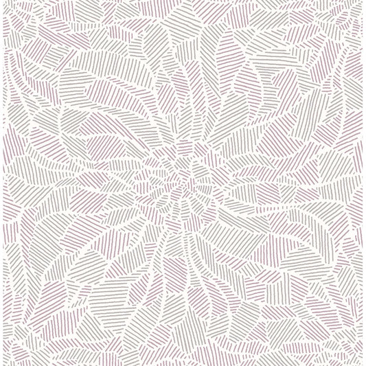  2793-24719 Daydream Purple Abstract Floral Wallpaper