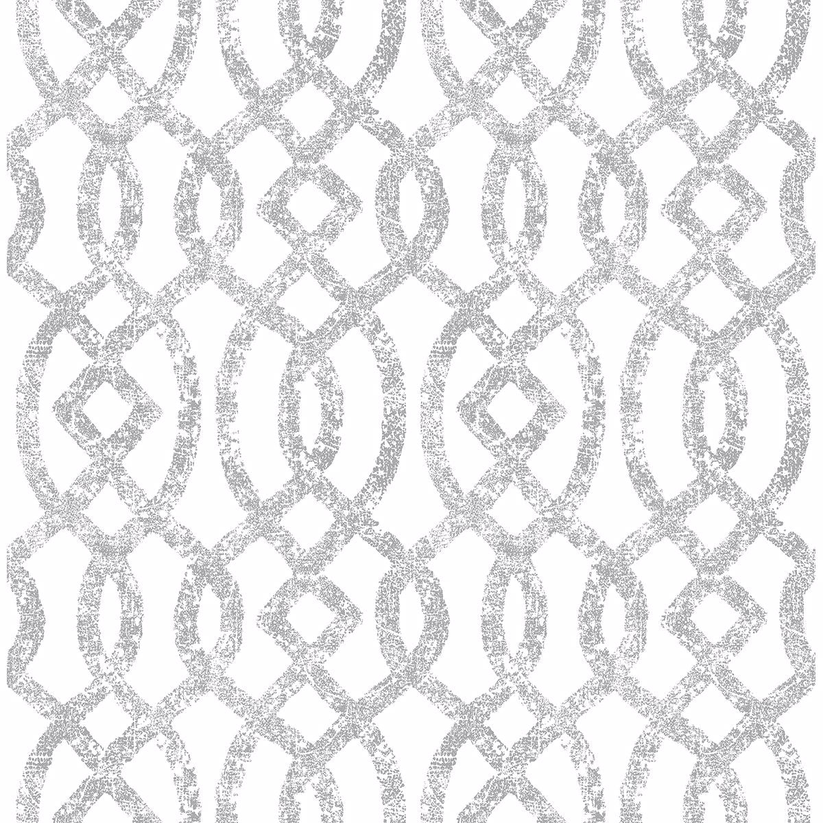  2793-24722 Ethereal Silver Trellis Wallpaper