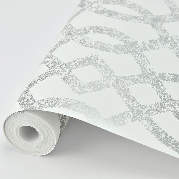  2793-24722 Ethereal Silver Trellis Wallpaper
