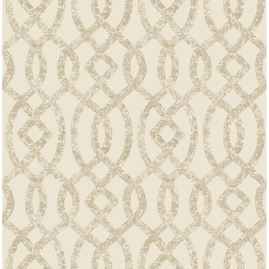  2793-24724 Ethereal Bronze Trellis Wallpaper