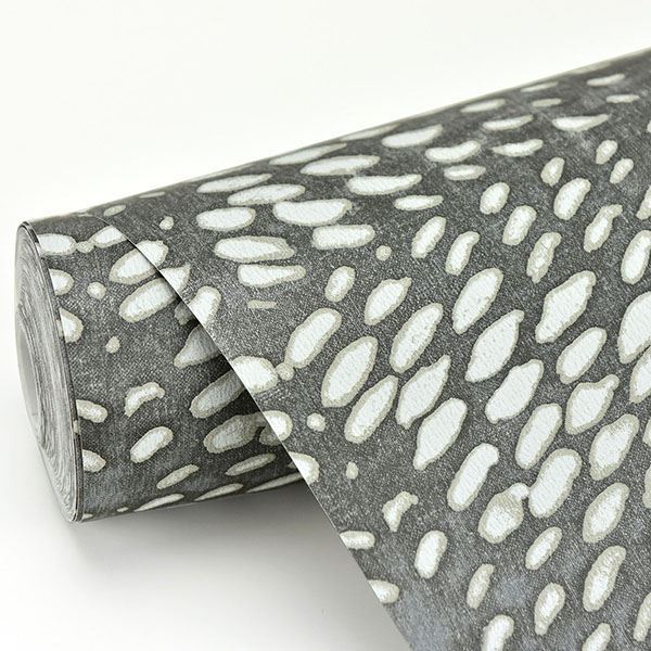  2793-24730 Ethos Pewter Abstract Wallpaper