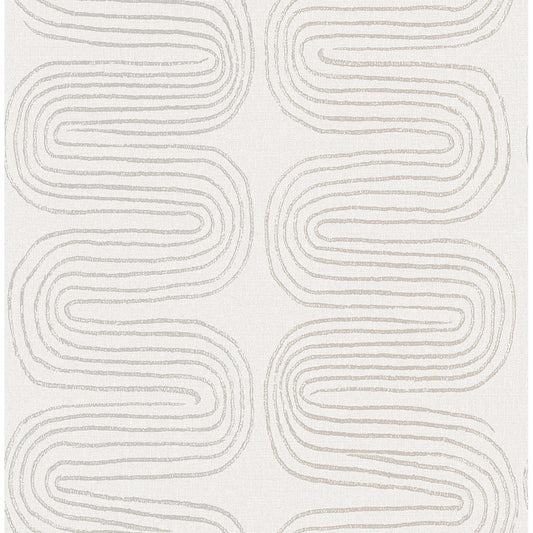  2793-24742 Zephyr Grey Abstract Stripe Wallpaper