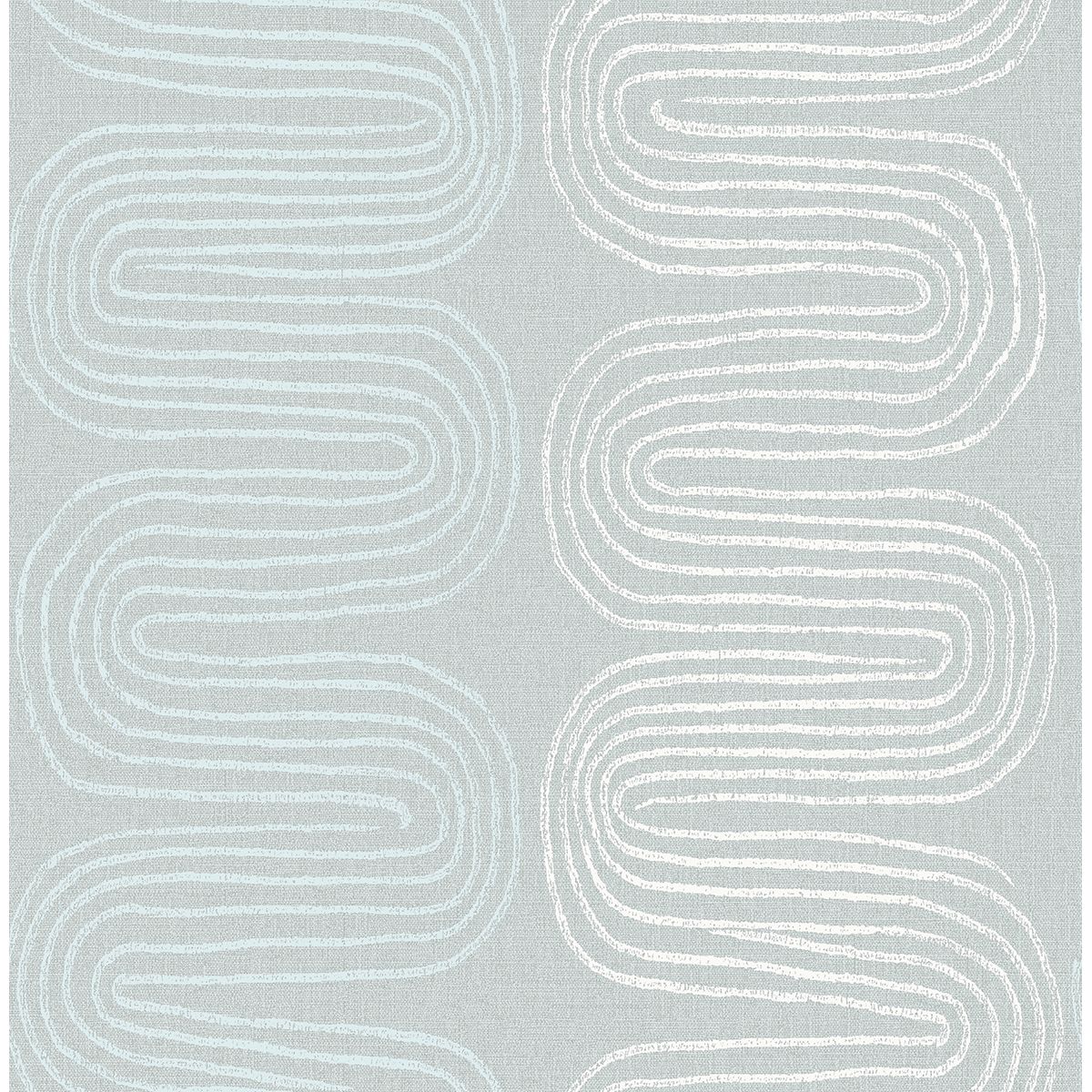  2793-24743 Zephyr Light Blue Abstract Stripe Wallpaper