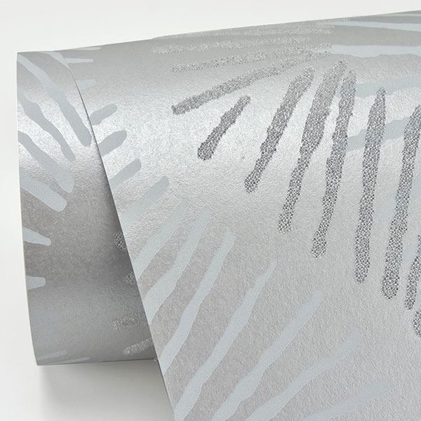 2793-87327 Feliz Silver Beaded Ogee Wallpaper