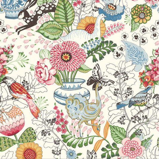 2821-12801 Whimsy Multicolor Fauna Wallpaper