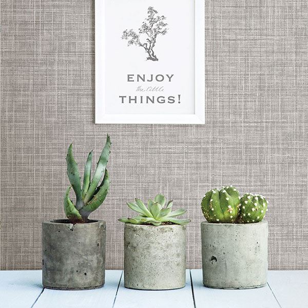2821-24270 Mendocino Grey Linen Wallpaper