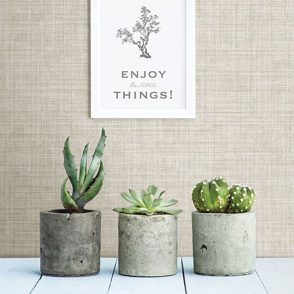 2821-24273 Mendocino Beige Linen Wallpaper