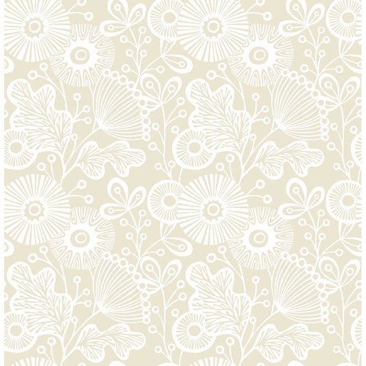 2821-25108 Ana Cream Floral Wallpaper