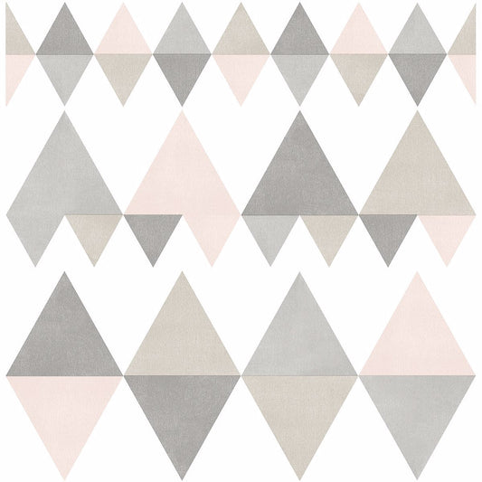 2821-25128 Trilogy Light Pink Geometric Wallpaper