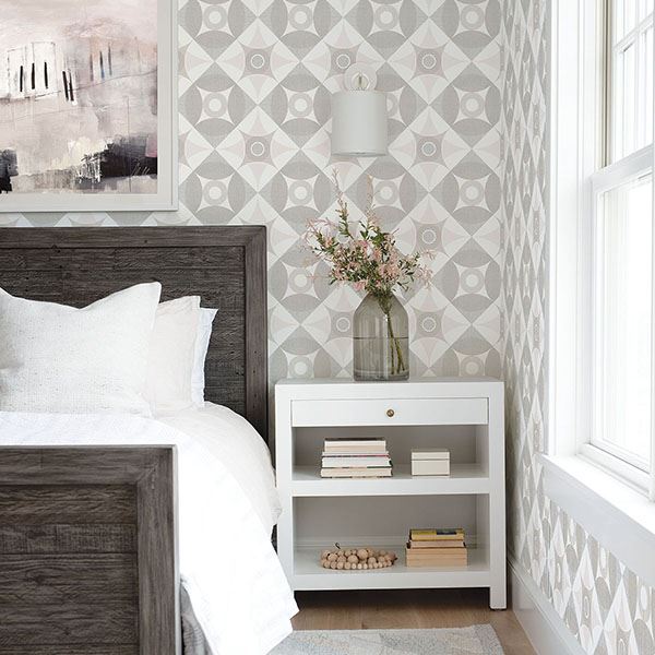 2821-25133 Ellis Light Brown Geometric Wallpaper