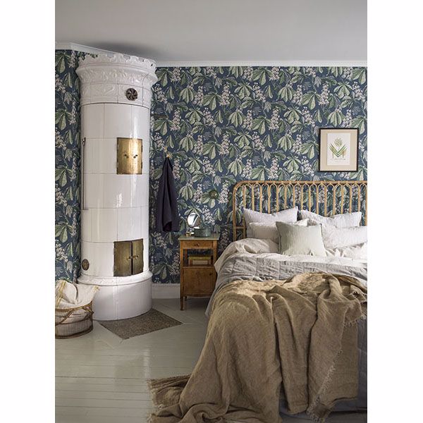 2827-7201 Chestnut Blossom Slate Floral Wallpaper