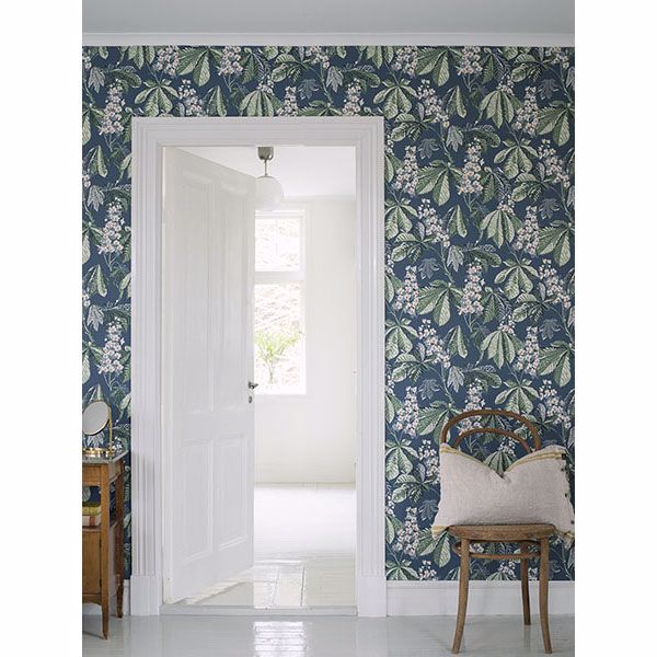2827-7201 Chestnut Blossom Slate Floral Wallpaper