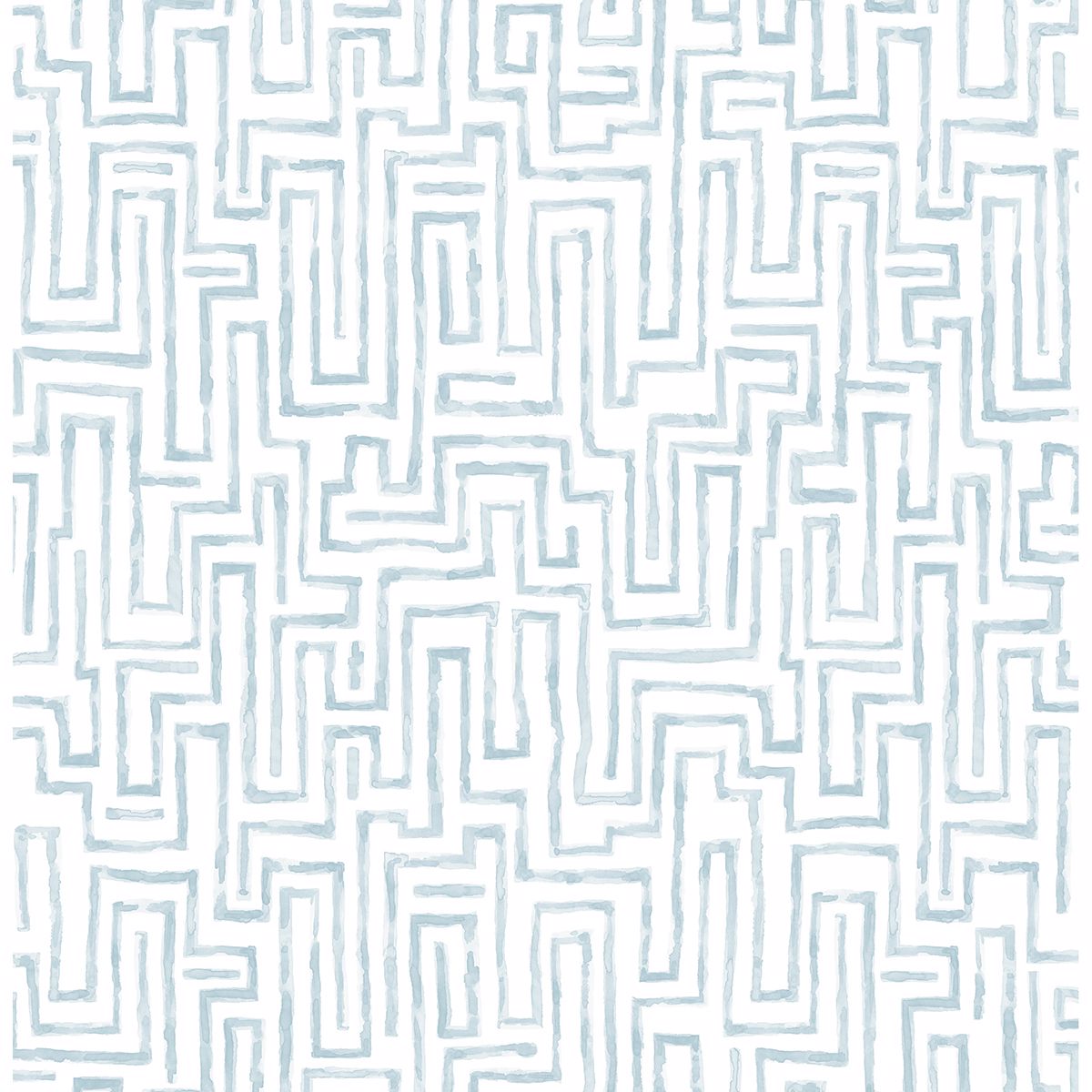 2861-25701 Ramble Blue Geometric Wallpaper