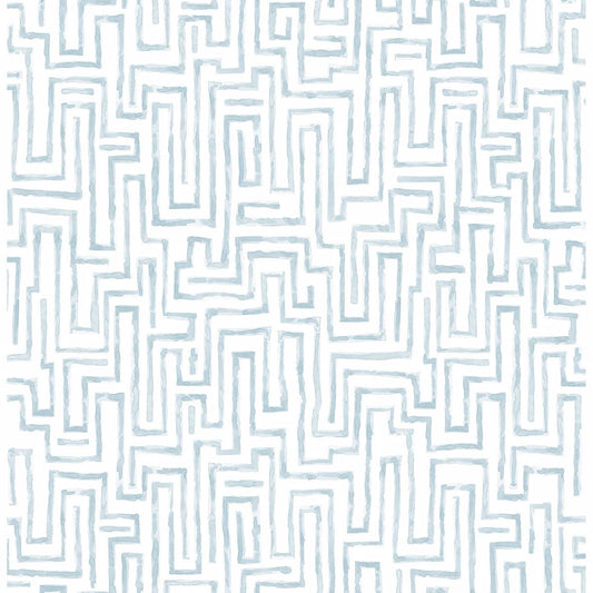 2861-25701 Ramble Blue Geometric Wallpaper