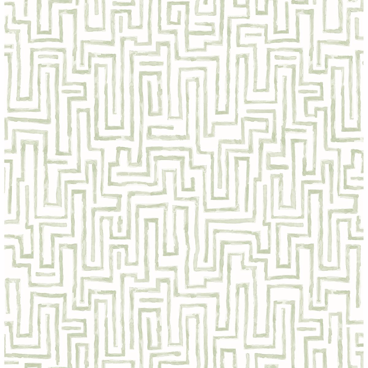 2861-25702 Ramble Sage Geometric Wallpaper