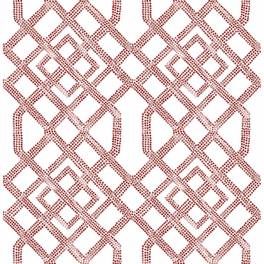 2861-25705 Traverse Red Trellis Wallpaper