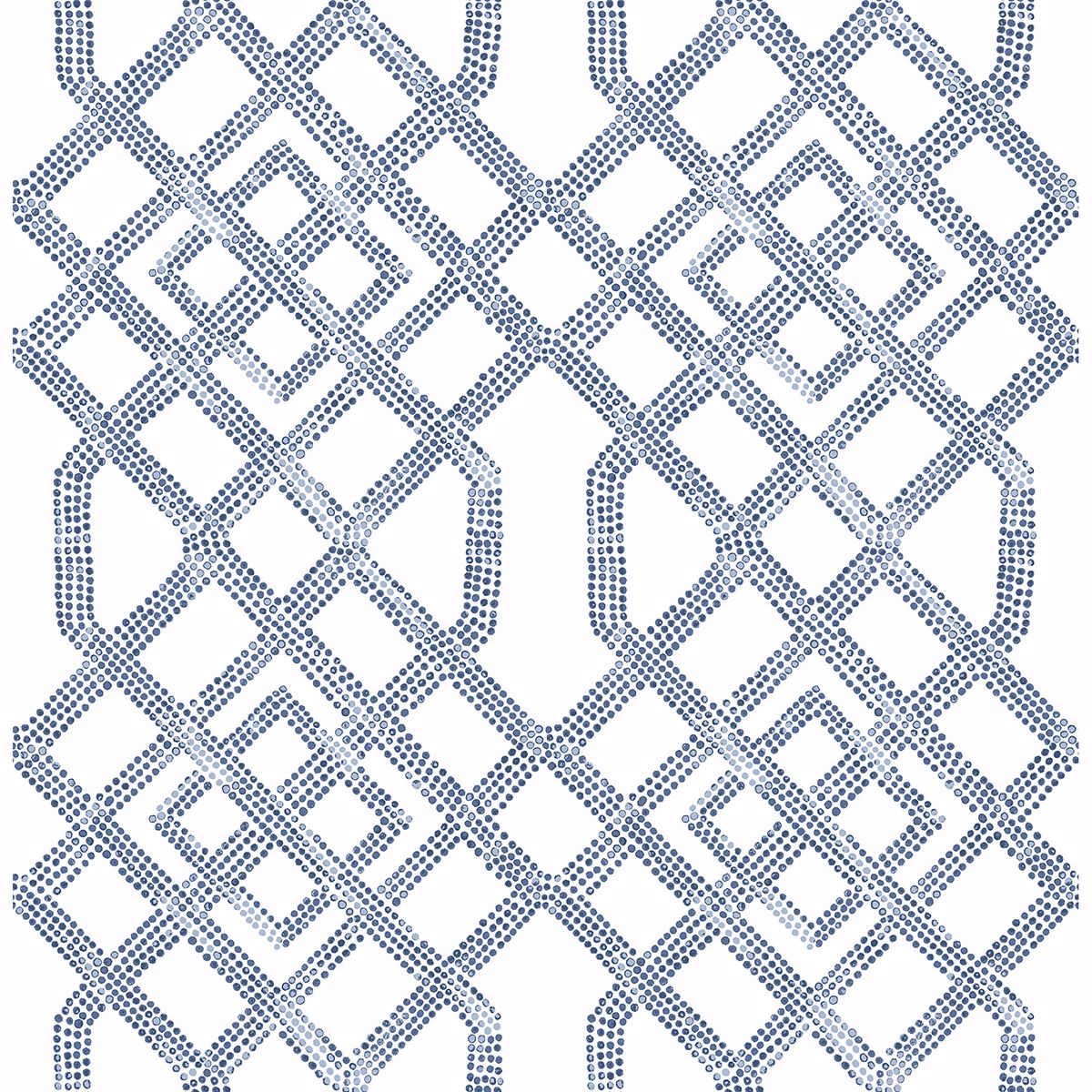2861-25708 Traverse Blue Trellis Wallpaper