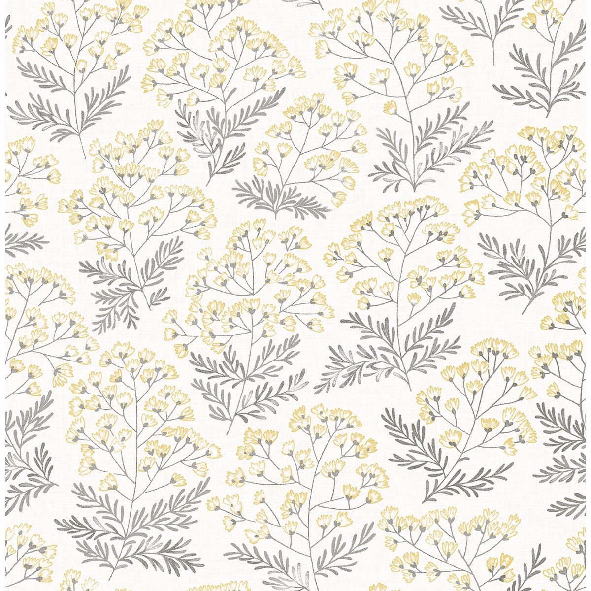 2861-25715 Floret Yellow Floral Wallpaper