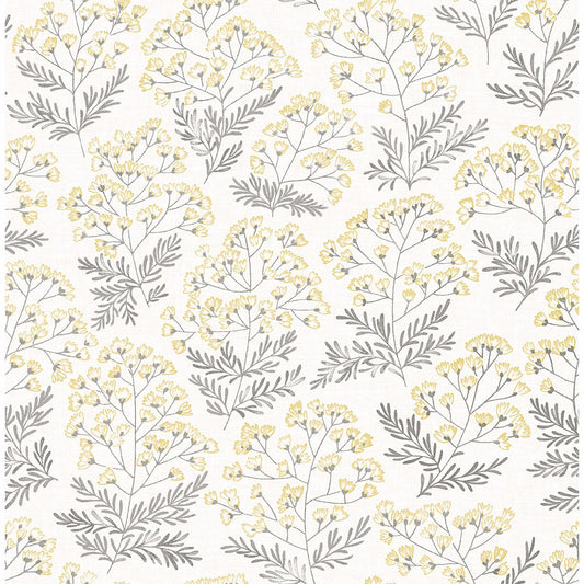 2861-25715 Floret Yellow Floral Wallpaper