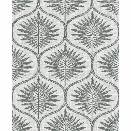 2861-25718 Laurel Grey Ogee Wallpaper
