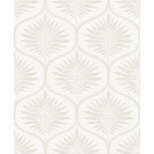 2861-25722 Laurel Bone Ogee Wallpaper