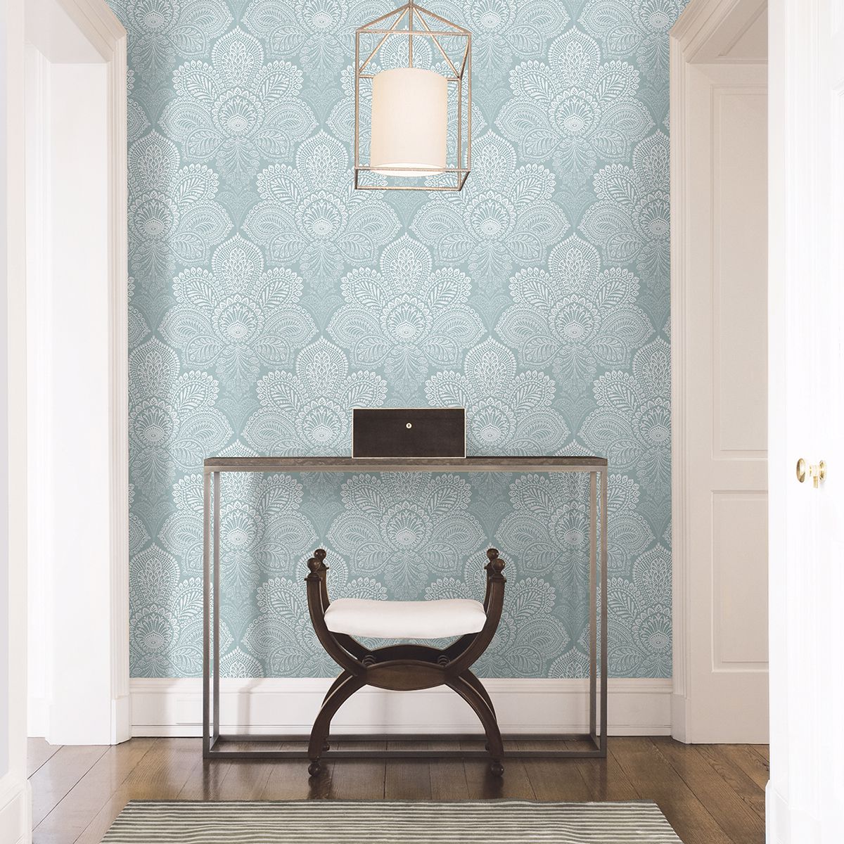 2861-25731 Triumph Light Blue Medallion Wallpaper