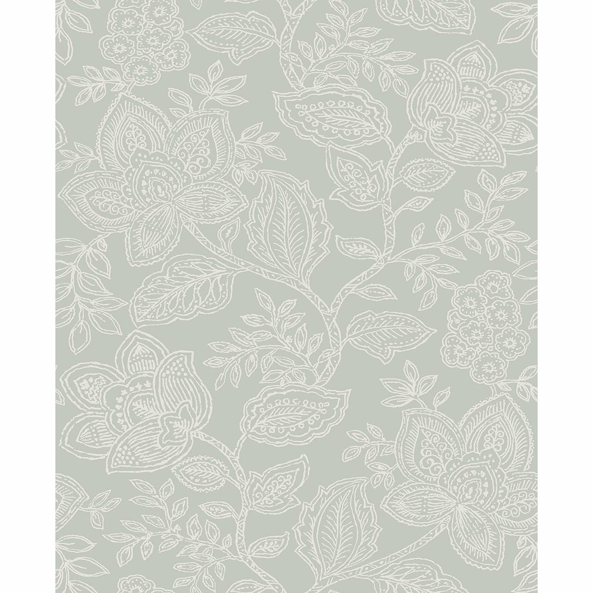 2861-25736 Larkin Sage Floral Wallpaper
