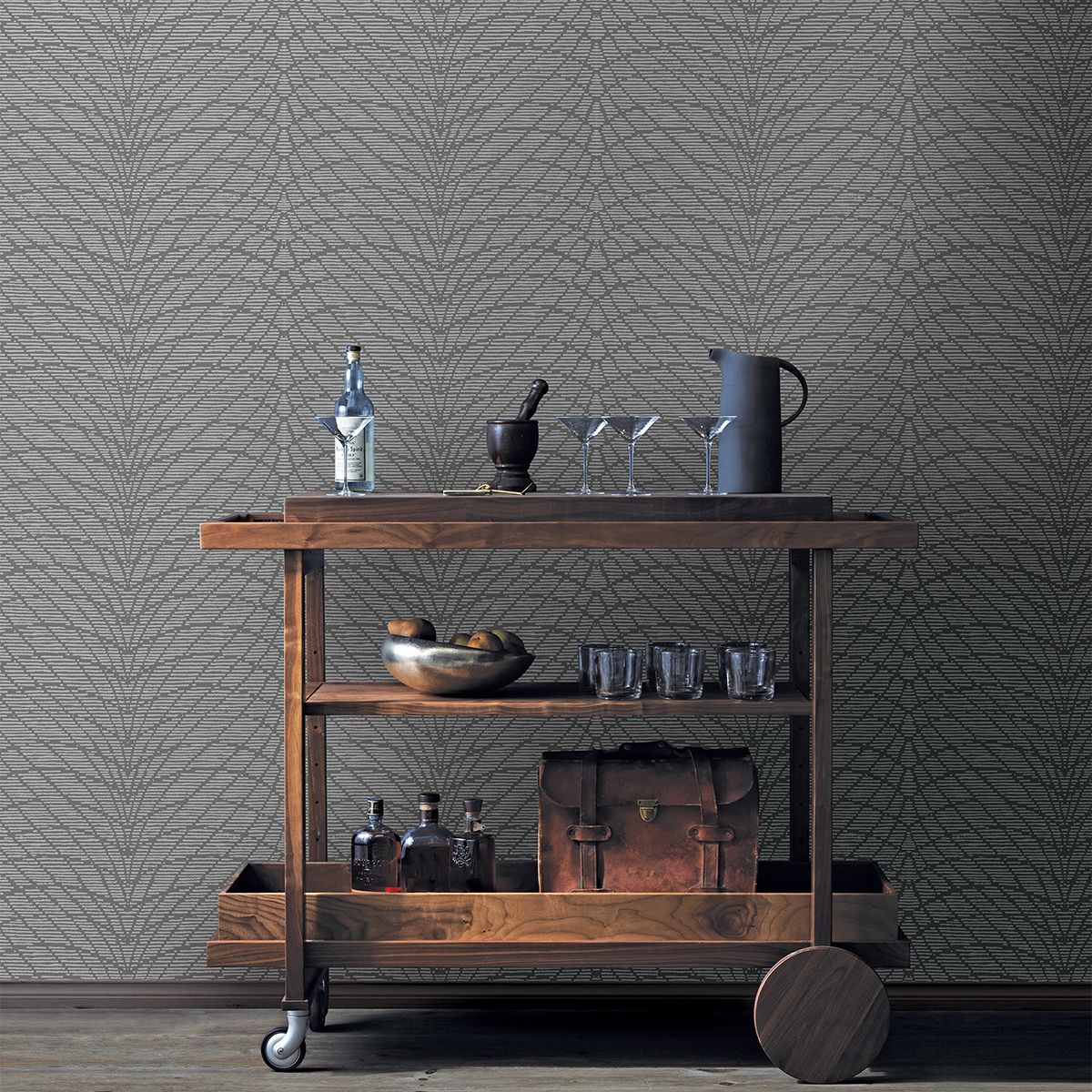 2861-25744 Aperion Taupe Chevron Wallpaper