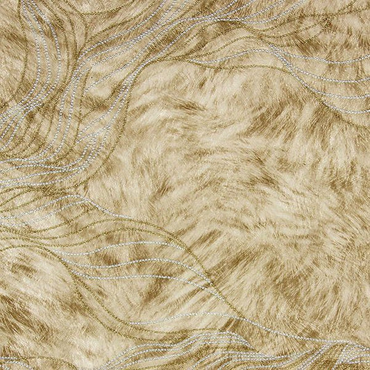  2871-88720 Abruzzo Beige Wolf Wave Wallpaper