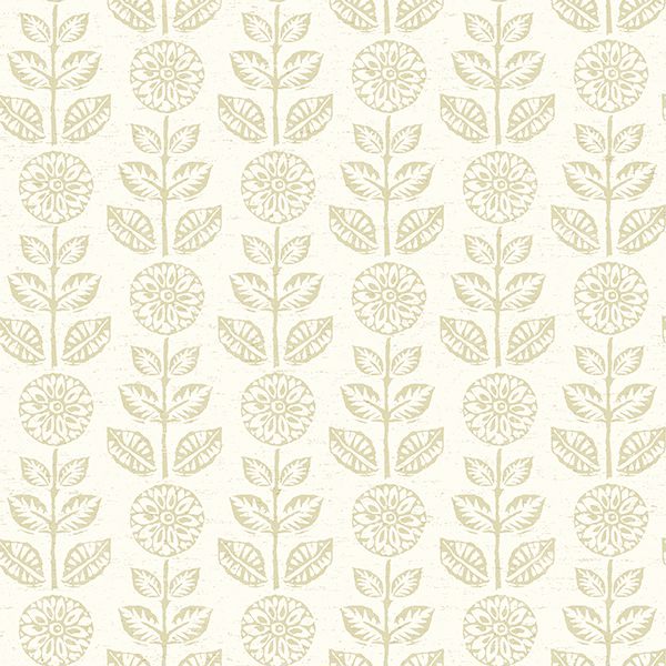 2904-13513 Dolly Neutral Folk Floral Wallpaper
