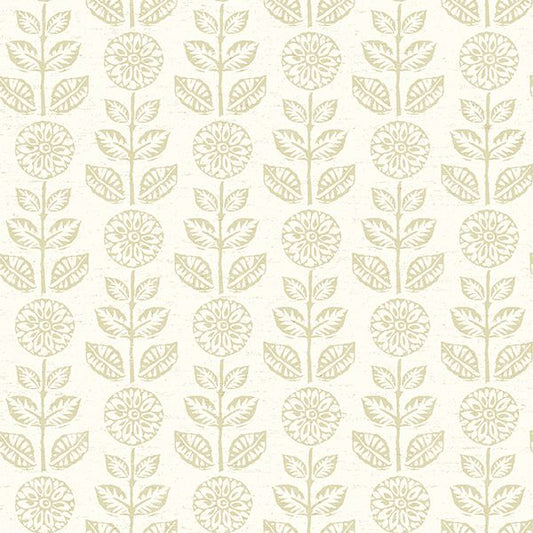 2904-13513 Dolly Neutral Folk Floral Wallpaper